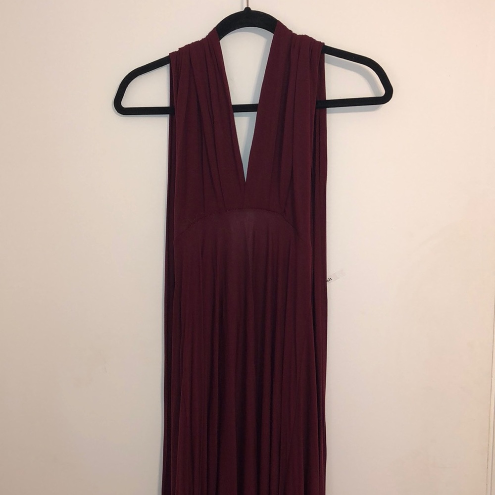 Maxi Maroon Convertible dress